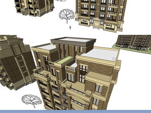 多層住宅歐式小區(qū)全景SU模型設(shè)計圖 從庫藏資源到BIM技術(shù)開發(fā)應(yīng)用